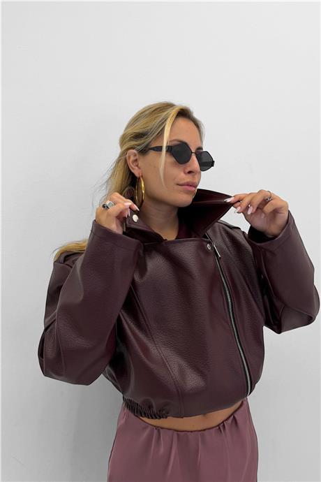 Giubbotto effetto pelle BIKER